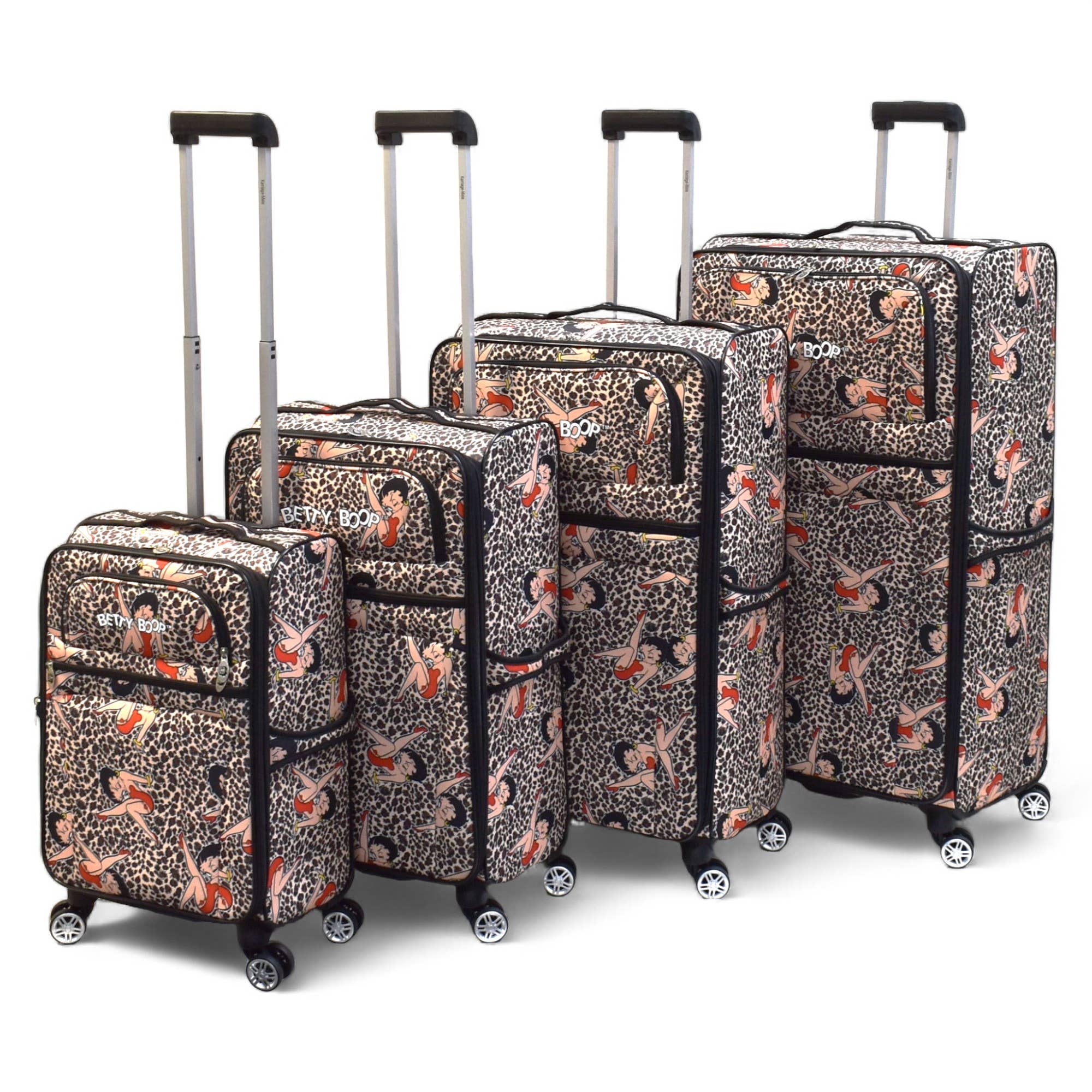 Betty Boop 4-Piece Expandable Spinner Luggage Set
